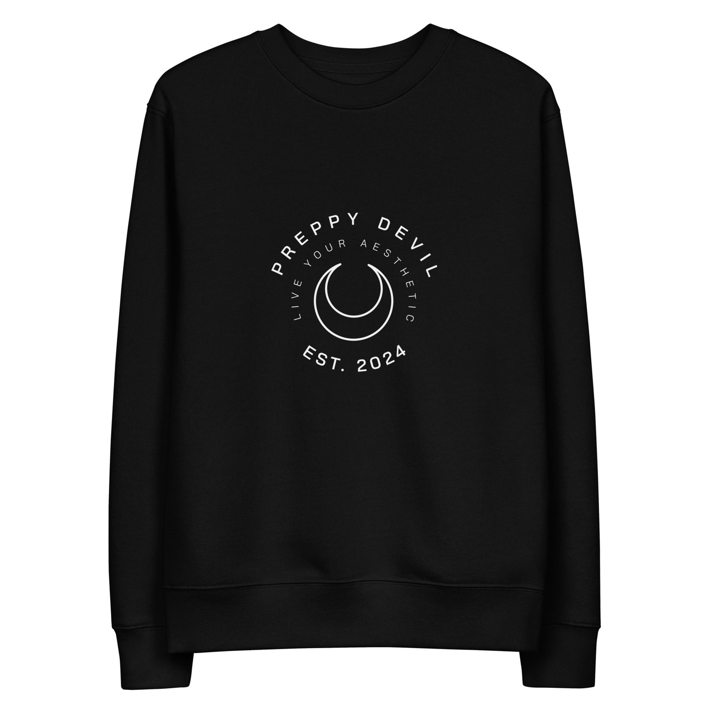 Black / Navy "Live Your Aesthetic" Preppy Devil sweatshirt